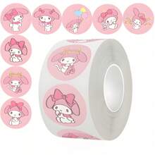 Sanrio Sanrio 500pcs Hello Kitty Sticker Rolls - Colorful Stamping Stickers For Scrapbooking, Gift Wrapping, Party Favors And DIY Crafts - Matte Finish, Reusable Sticker Rolls, Suitable For Home, Office And Commercial Use