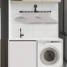 MEFENY Industrial Pipe Coat Rack Vintage Clothes Hanger Clothes Rack - Black - View 6