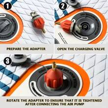 1 pieza Adaptador de inflado universal - Body de plástico duradero, accesorio de boquilla de bomba para tabla de surf, kayak, bote inflable, artículos esenciales de playa, accesorios de playa, flotador de piscina