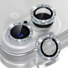 3pcs Camera Lens Protective Film Suitable For IPhone 16 15 11 12 13 14 IPhone 15 11 12 13 14 Plus Tempered Glass Metal Ring Cover, High-Definition Transparent