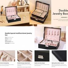 1pc Multi-Grid Large Capacity Jewelry Storage Box, Gift For Valentine's Day,3 Grids White Or Grey - Multicolor - View 8