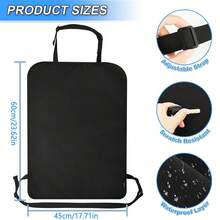 Car Seat Back Protector - Car Interior Kick Pad To Prevent Abrasion, Dirt, Dirt & Stains, Easy To Clean, Black, Car Seat Protection |Car Protective Equipment | Seat Cover, Rear Seat Cover