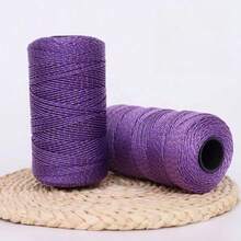 219 Yards/Roll 1.5mm Polyester Metallic Glitter Rope, 100% Polypropylene Tassel Metallic Cord For Hats, Bags, Wallets, Shoes, Plant Hangers, DIY Crafts - Multicolor - View 20