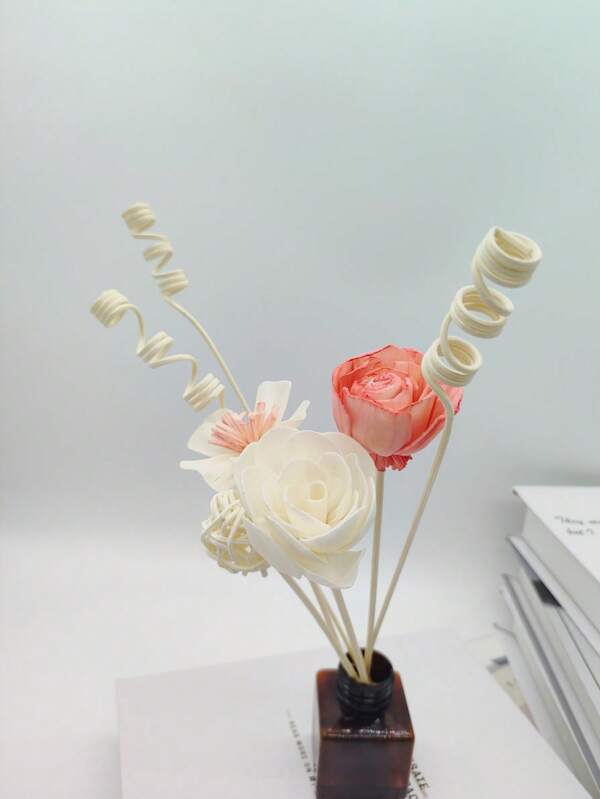 Simulated Floral Decorations, Home Decor, Grass Roses, Coffee Shops, Famous Guests, Desktop Fireless Aromatherapy Rattan Volatile Stick Flower Branch Set Natural Grass Flower Show Home Furnishings Living Room Decoration Ornaments Aromatherapy