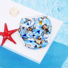 1 Stück wiederverwendbare Schwimmwindel aus Stoff, einstellbare Schwimmwindel-Hose für Schwimmunterricht Baby Mädchen, Jungen, neutraler Farbton Schwimmwindel (das Muster wird umgekehrt sein)