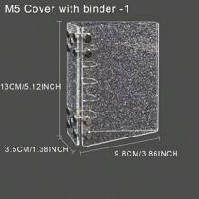 Clear Transparent PVC Cover With 6-Ring Binder For A6A7M5 Notebook,Back To School,School Supplies