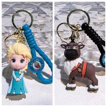 1pc  Frozen Keychain Aishana Anime Christopher Olaf Keychain Collection Car Keychain - Multicolor - View 21