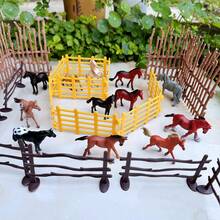12pcs Mini World Famous Horse Figure Toys With Corral Fence Panel Accessory Playset, Realistic Horses Decorative Toys Set, Hand-Painted Pony Animals Educational Toy, Cake Toppers/Christmas Decor/Birthday Gifts For Boys & Girls - Multicolor - View 3