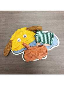 [Clothing Only] 17cm LABOBO Clothing Accessory Plush Doll Outfit, LABOBO Internet Celebrity Spring Casual Jumpsuit & Top Outfit For Labubu - Multicolor - View 4