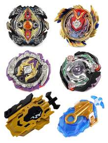 (Set Of) Burst Spinning Top Surprise Gift - Spinning Top + Launcher, Can Be Used For Left & Right Spinning, Surprise Gift - Multicolor - View 2