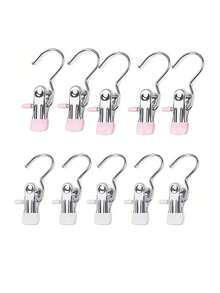 20/10/5/1 Pieces Of Stainless Steel Clothes Clip, Stainless Steel Clothes Hanger Hooks, Simple Stainless Steel Hook Clip,30/40/42 Pieces Of Stainless Steel Clips,Laundry Pegs With Hooks,(Coat) Hanger,Interior ,Portable Hanging Clothes Clip, Wardrobe Storage Racks, Clothes Hangers Easter Decorations, Mother's Day Clothing Spring Decorations, Holiday Decorations,Hanger Dress Pants Shoes Jeans Boots Skirt - Multicolor - View 27