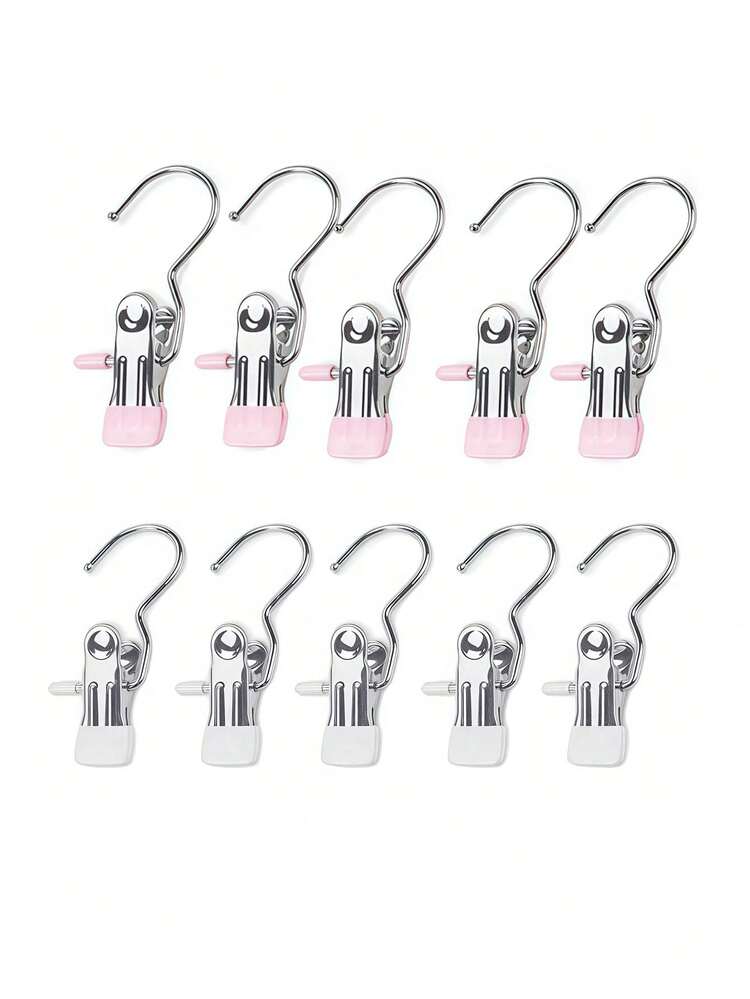 ステンレス製洗濯バサミ 20/10/5/1個セット、ステンレス製洗濯ハンガー フック、シンプルステンレス製フッククリップ、30/40/42個セットのステンレス製クリップ、フック付き洗濯ピンチ、(コート)ハンガー、インテリア、携帯用洗濯ハンガークリップ、洋服掛け収納ラック、洗濯バサミ イースターの装飾、母の日の衣類春の装飾、ホリデーの装飾、ハンガー ドレス パンツ 靴 ジーンズ ブーツ スカート - マルチカラー - 見る 20