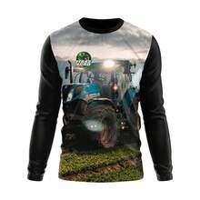 Shirt Men's And Women's T-Shirt UV Sun Protection Agro Rural Tractor - Green - View 2