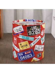 1pc Extra Large European & American Style Round Piggy Bank, Cartoon Design High Capacity Coin Storage Box, USD, EUR, AUD, KRW, CAD Personalized Graffiti Money Jar, SAR, TMT, EGP, CHF Big Drum Shape Coin Bank, Graffiti Oil Drum Decor (Random Size) - Multicolor - View 7