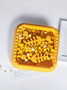 1 pezzo Ciotola quadrata anti-ingordigia a lento sfogo per Teddy, gatti, golden retriever e altri animali domestici di piccola/media/grande taglia