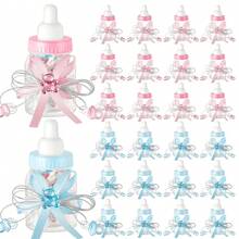 12 PIEZAS - Creativa caja de plástico transparente con diseño de oso de peluche en forma de sentado o de apretón de manos, caja de regalo para envolver dulces, decoración del hogar, recuerdos para baby shower, bodas, fiestas y festivales. Caja de regalo de plástico reutilizable. - Multicolor - Ver 1