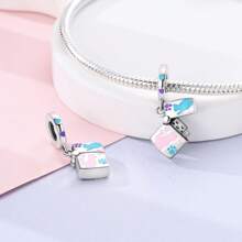 Easvnya Nueva serie de los talla grande vendidos de colgantes con castillo de plata y floral, diseño 3D exquisito y de moda, accesorios de joyería DIY adecuados para pulseras y collares, encantador y de moda para mujer, para uso diario u ocasiones especiales, excelente como regalo de San Valentín o cumpleaños