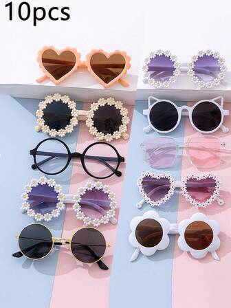 Set de 10 gafas de sol de formas múltiples y elegantes, adecuadas para viajes, fotografía y actividades al aire libre