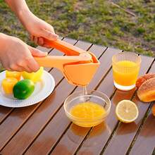 1pc Max Juice Extraction Lemon Lime Squeezer EasytoUse Flat Lemon Squeezer With Leverage Squeezer With Built In Strainer Yellow - Multicolor - View 7