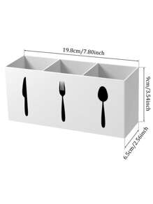 1PC Multi Functional Kitchen Organizer - Compact Plastic Tableware Stand, Suitable For Spoons, Knives, And Forks | Ideal For Home And Restaurant Use
