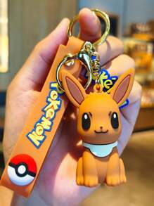 pokemon 1pc Creative Lottery Machine Keychain: Miniature Stress Relief Toy, Backpack Pendant Gift, Cartoon PVC Soft Rubber Car Bag Key Chain, Christmas Ornament