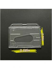 2 Stücke Ausweishalter aus hartem Kunststoff, klare ID-Karten-Ausweishalter und Visitenkarten-Halter mit praktischem Daumenschlitz für 2 Karten, vertikaler/horizontaler Stil, Kreditkarte, Ausweiskarte, für Büromitarbeiter, Feiertage, Jahrestag, Schule, Zuhause und Büro, Schulmaterial, Rückkehr zur Schule