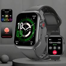 ESFOE LIGE新款智能手表1000mAh超大容量电池，100+运动模式，支持自定义表盘，天气预报，LED手电筒，音乐播放，语音助手，时尚女士多功能智能手表