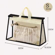 Bolsa organizadora colgante con cubierta de polvo transparente, bolsa a prueba de humedad para guardar bolsos