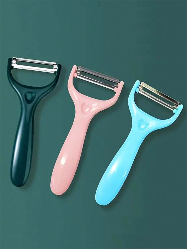 3pcs /2pcs/1pc,Set Of Vegetable Peeler, Sharp Blade, Kitchen Vegetable Peeler, Small Glass Blade, Kitchen Peeler, Y-Shaped Apple Peeler, Vegetable Potato Fruit Carrot Peeler (Pink/Blue/Green)