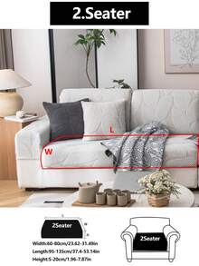 1pc Stretch Sofa Cover, Non-Slip Full Coverage Sofa Seat Cover, Suitable For All Seasons, Furniture Sofa Cushion Cover, Fabric Thickened Sofa Blanket, Machine Washable, Dust-Proof, Pet-Friendly, Plush Fabric, Light Gray, Suitable For Bedroom, Office, Living Room, Sectional Sofa And 1/2/3/4 Seater Sofa - Light Grey - View 15