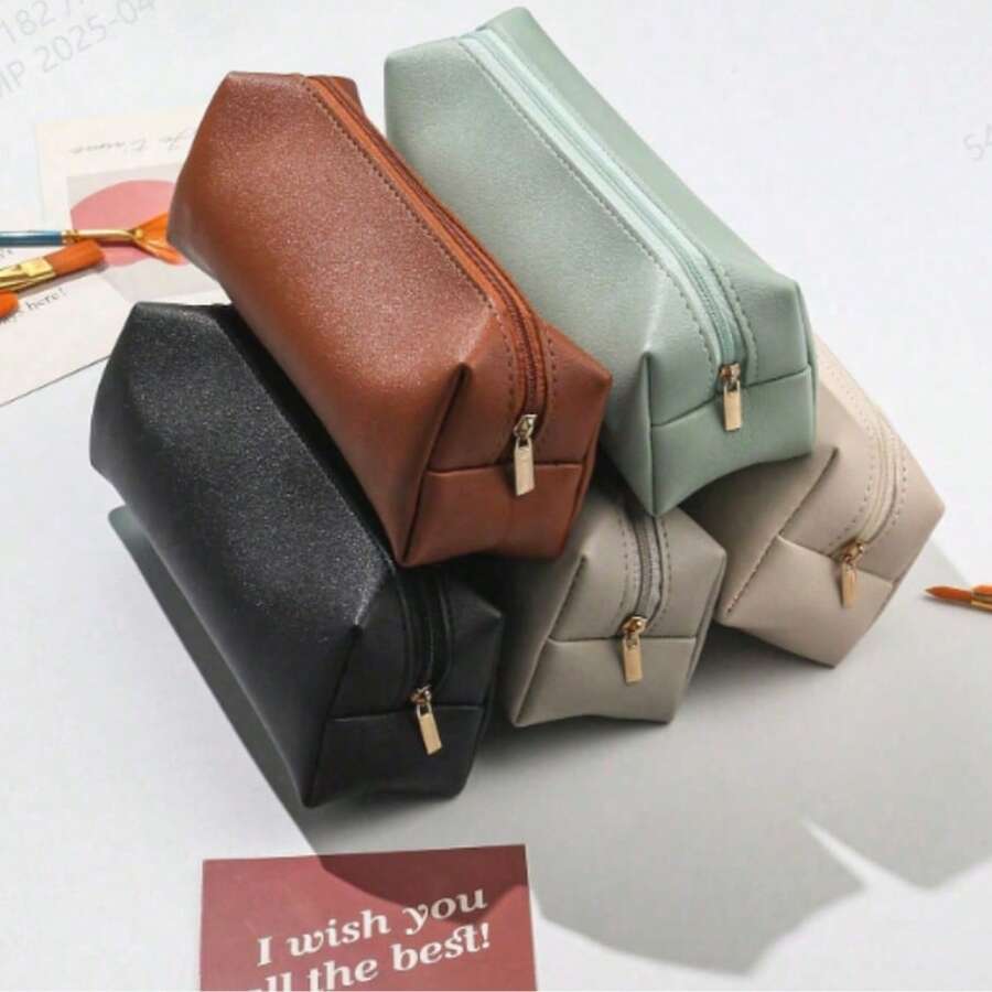 1pc Foldable Convenient Cosmetic Stationery Pencil Case,Back To School,School Supplies,Pencil Pouch,School Bag