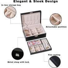 1pc Multi-Grid Large Capacity Jewelry Storage Box, Gift For Valentine's Day,3 Grids White Or Grey - Multicolor - View 6