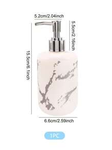 1/2PCS Plastic Refillable Pump Dispenser Marble Bottle With Loop, Press-On Lotion Pump For Shampoo, Conditioner, Body Wash - Lead-Free, Reusable Container, Washing Up Liquid, Hand Sanitizer Spray, Body Wash Liquid, Portable Accessories Storage