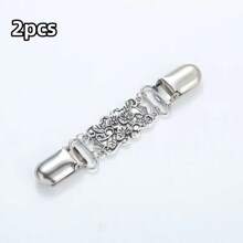 1pc/2pcs/3pcs Vintage Metal Sweater Cardigan Collar Clips, Fashion Shirt/Dress Lapel Pins, Women Non-Slip Clothing Clip, Multi-Functional Laundry Clips, Household & Kitchen Organizer