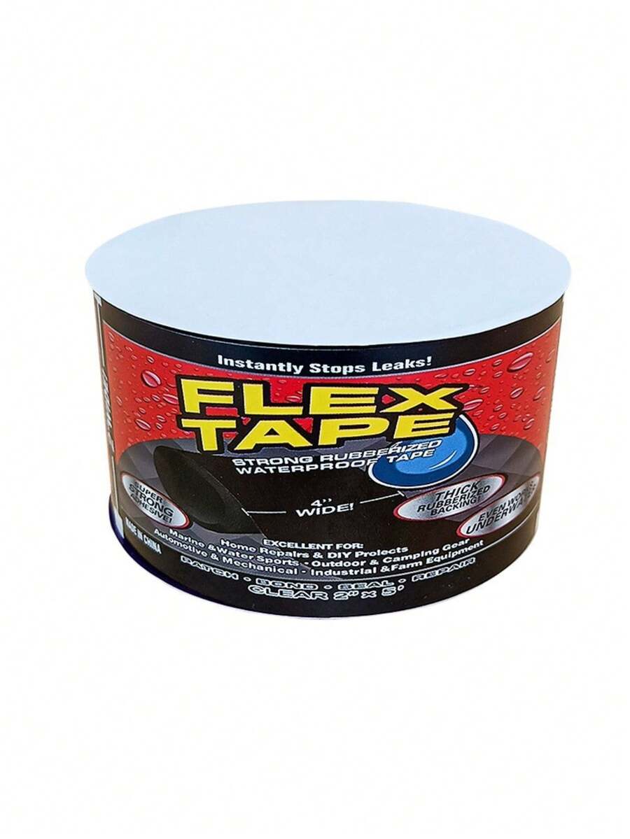 400% More Waterproof Flexible Tape - Maximum Waterproofing Capability, Super Rubber, Suitable For Indoor & Outdoor Use, Great For Home, RV, Roofs, Pipes, Pools - Black/White, Optional Clear, Waterproof Tape Xs60