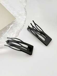 10pcs Black Metal BB Hair Clips, Hair Accessories For Styling, Suitable For Women's Daily Use, Party & Holiday Claw Clips Hair Claws Hair Barrettes, School Stuff, Set, Hair Piece