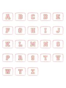 1个透明PVC便携式收纳袋，带毛巾，绣有字母A-Z，大容量化妆品收纳包，防水，带拉链，化妆包，化妆品袋，旅行收纳包，美妆包，可装口红