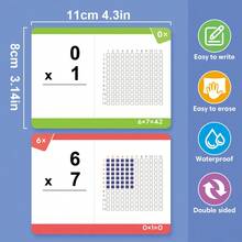 Lachilly 85pcs 2nd-4th Grade Math Flash Cards 0-12 Multiplication Facts Learning Cards Reusable Math Training Teaching Aids For Students - Multicolor - View 4