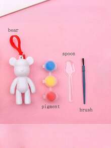 1/3/5/10 piezas Llavero de oso de resina de dibujos animados, oso de fluido DIY, adecuado para: Regalos del Día de la Madre, Graduación, Regalos de San Valentín, Rellenos de calcetines, Decoraciones de fiesta, Regalos de fiesta (estilos y colores aleatorios)