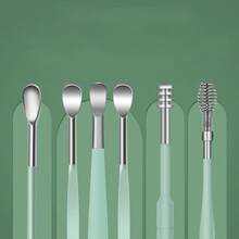 1 套耳垢清除套装，螺旋设计耳勺，专业耳朵清洁工具，适合家庭使用