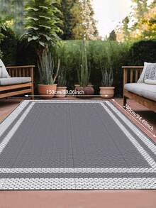 1pc Summer New Carpet, Reversible Outdoor Rug, Made Of Polypropylene, Foldable, Suitable For RV Camping, Outdoor Patio, Backyard And Picnics, Lightweight & Portable, Easy To Clean, Applicable For Spring And Summer Use [Gift Packaging: Gift Bag + Tent Peg + Gift-Grade Plastic Sealing] - Multicolor - View 28