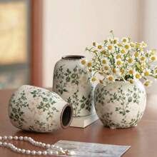 Rustykalny zabytkowy ceramiczny wazon na kwiaty, nowy chiński styl świeży i prosty kwiatowy uchwyt na wodę do salonu, gabinetu, biura