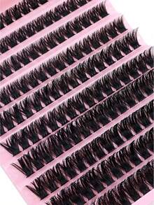 Dense, Curly, Natural & Soft 100D Individual Eyelash Extensions 8-16mm Mixed 0.07mm D Super Light Weight 10 Rows 160 Pieces Waterproof Mink Tufts 3D Realistic Effect False Lashes, Suitable For Natural, Heavy Makeup, Everyday Look, Portable For Daily Use Or Outinglash Clusters,Eyelash Clusters,Individual Eyelashes,Lashes,Fake Lashes