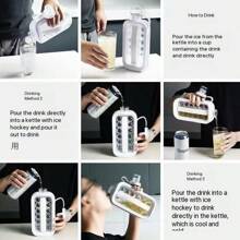Essential Summer Cool-Down Items: A Two-In-One Portable Membrane Cup, Water Cup, Ice Tray Cup, Ice Cubes, Silicone Special Abrasive Pressing Household Item, Transparent Water Cup