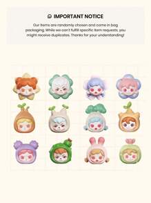 1pc Cute Anime Plant Character Style PVC Material Mini Model Figure, Perfect Gift For Figurine Collector Friends, Suitable For Room Decoration, Exquisite Birthday Present