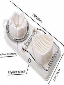 Flower-Cut Egg Slicer Multi-Petal Splitter Loose Egg Multi-Functional Household Peeled Egg Egg Artifact - White - View 2