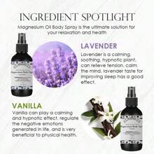2pcs Magnesium Oil Spray- Vanilla& Lavender Scent, Relaxing & StressRelief