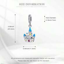 Easvnya Nueva serie de los talla grande vendidos de colgantes con castillo de plata y floral, diseño 3D exquisito y de moda, accesorios de joyería DIY adecuados para pulseras y collares, encantador y de moda para mujer, para uso diario u ocasiones especiales, excelente como regalo de San Valentín o cumpleaños