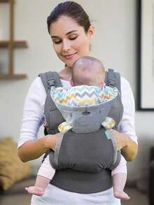 1 件舒适轻便婴儿背带，符合人体工程学设计，适合新生儿至幼儿 7-22 磅（3.2-10.9 千克），可拆卸兜帽