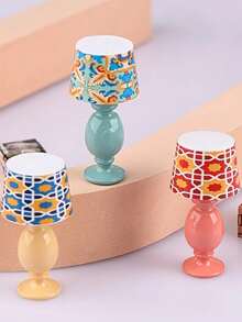 1 pieza Mini lámpara de mueble, modelo en miniatura de simulación, kit de accesorios DIY para paisaje en miniatura, decoración artística, manualidades creativas, decoración, regalo - Multicolor - Ver 5